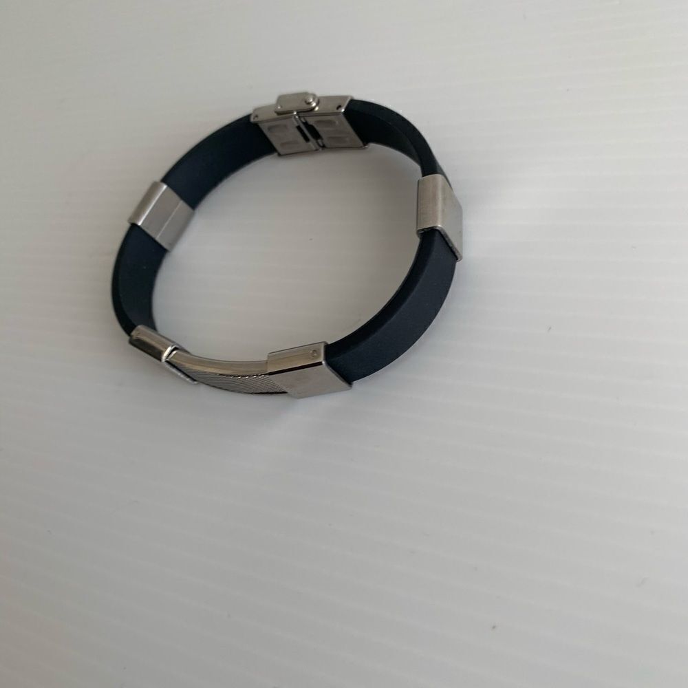 Stainless Steel and Rubber Bracelet - Picture 3 of 7